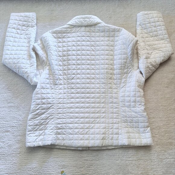 Lightweight Quilted White Jacket Size XL Spacecore Gorpcore Ready by Utex Design - Picture 9 of 13